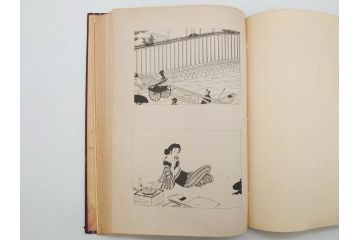 昭和17年　「小村雪岱画集」　限定400冊のうち第27号(高見澤木版社、色摺り木版画、古本、絵画、外函付き)(R-081299)