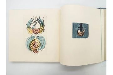 昭和50・51・52年　求龍堂　人間国宝 芹沢銈介　手控帖　硝子絵集(限定1000部)　板絵の控　画集3点セット(二重箱、図版、図録、古本、絵画、外函付き、外箱)(R-081300)