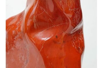 佐渡赤玉石　自然石　天然石　水石　重さ約19.48kg　素材そのものの色や形を楽しめる鑑賞石(台座付き、置物、ディスプレイ)(R-081301)