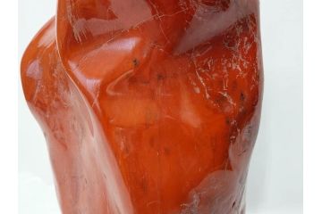 佐渡赤玉石　自然石　天然石　水石　重さ約19.48kg　素材そのものの色や形を楽しめる鑑賞石(台座付き、置物、ディスプレイ)(R-081301)