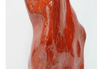 佐渡赤玉石　自然石　天然石　水石　重さ約19.48kg　素材そのものの色や形を楽しめる鑑賞石(台座付き、置物、ディスプレイ)(R-081301)
