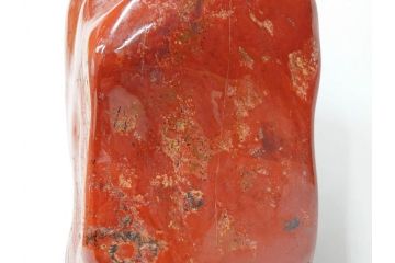 佐渡赤玉石　自然石　天然石　水石　重さ約19.48kg　素材そのものの色や形を楽しめる鑑賞石(台座付き、置物、ディスプレイ)(R-081301)