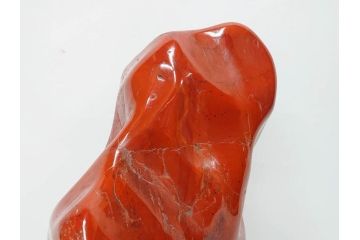 佐渡赤玉石　自然石　天然石　水石　重さ約19.48kg　素材そのものの色や形を楽しめる鑑賞石(台座付き、置物、ディスプレイ)(R-081301)