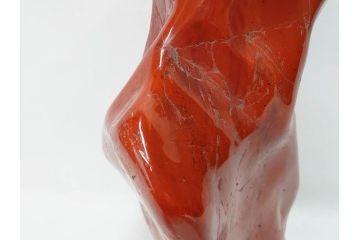 佐渡赤玉石　自然石　天然石　水石　重さ約19.48kg　素材そのものの色や形を楽しめる鑑賞石(台座付き、置物、ディスプレイ)(R-081301)
