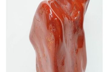 佐渡赤玉石　自然石　天然石　水石　重さ約19.48kg　素材そのものの色や形を楽しめる鑑賞石(台座付き、置物、ディスプレイ)(R-081301)