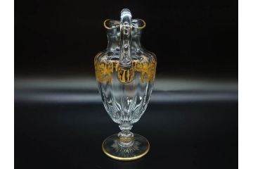 フランス　Baccarat　バカラ　金彩　気品あふれるピッチャー(ジャグ、水指し、ピッチャー、フルレッドクリスタルガラス)(R-081303)