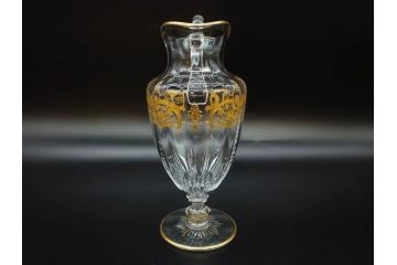 フランス　Baccarat　バカラ　金彩　気品あふれるピッチャー(ジャグ、水指し、ピッチャー、フルレッドクリスタルガラス)(R-081303)