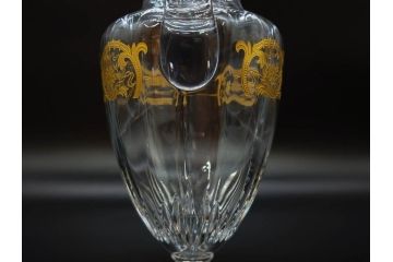 フランス　Baccarat　バカラ　金彩　気品あふれるピッチャー(ジャグ、水指し、ピッチャー、フルレッドクリスタルガラス)(R-081303)