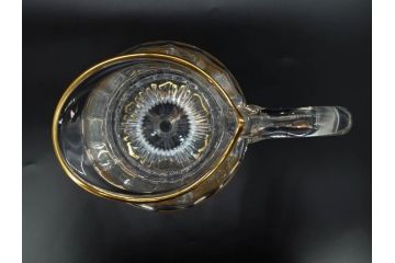 フランス　Baccarat　バカラ　金彩　気品あふれるピッチャー(ジャグ、水指し、ピッチャー、フルレッドクリスタルガラス)(R-081303)
