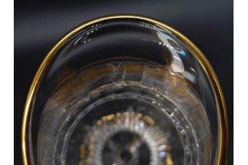 フランス　Baccarat　バカラ　金彩　気品あふれるピッチャー(ジャグ、水指し、ピッチャー、フルレッドクリスタルガラス)(R-081303)