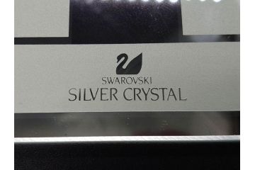 オーストリア　SWAROVSKI(スワロフスキー)　SILVER CRYSTAL(シルバー クリスタル)　チェスセット(チェス盤、駒、ピース、スワン印、ケース付き、外箱付き)(R-081304)