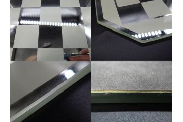 オーストリア　SWAROVSKI(スワロフスキー)　SILVER CRYSTAL(シルバー クリスタル)　チェスセット(チェス盤、駒、ピース、スワン印、ケース付き、外箱付き)(R-081304)
