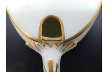大倉陶園(OKURA、OAC)　オールド大倉　ゴールドライン　静謐な美しさのあるソースボート&蓋物(金彩、グレイビーボート、ソースポット、水切りボウル)(R-081305)