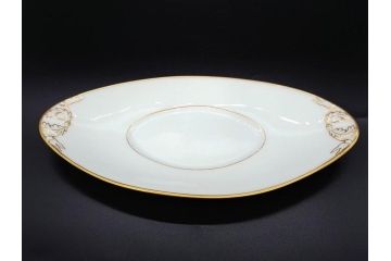 大倉陶園(OKURA、OAC)　オールド大倉　ゴールドライン　静謐な美しさのあるソースボート&蓋物(金彩、グレイビーボート、ソースポット、水切りボウル)(R-081305)