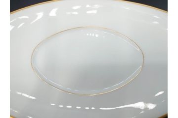 大倉陶園(OKURA、OAC)　オールド大倉　ゴールドライン　静謐な美しさのあるソースボート&蓋物(金彩、グレイビーボート、ソースポット、水切りボウル)(R-081305)