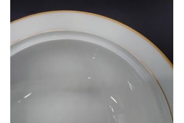 大倉陶園(OKURA、OAC)　オールド大倉　ゴールドライン　静謐な美しさのあるソースボート&蓋物(金彩、グレイビーボート、ソースポット、水切りボウル)(R-081305)
