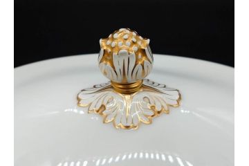 大倉陶園(OKURA、OAC)　オールド大倉　ゴールドライン　優美なフォルムのチュリーン(チューリン、ポット、ふかひれ皿、トンキ、蓋物、深皿、金彩)(R-081306)