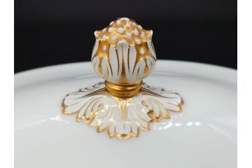 大倉陶園(OKURA、OAC)　オールド大倉　ゴールドライン　優美なフォルムのチュリーン(チューリン、ポット、ふかひれ皿、トンキ、蓋物、深皿、金彩)(R-081306)