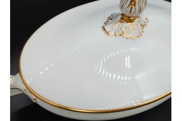 大倉陶園(OKURA、OAC)　オールド大倉　ゴールドライン　優美なフォルムのチュリーン(チューリン、ポット、ふかひれ皿、トンキ、蓋物、深皿、金彩)(R-081306)