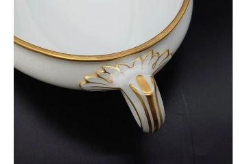 大倉陶園(OKURA、OAC)　オールド大倉　ゴールドライン　優美なフォルムのチュリーン(チューリン、ポット、ふかひれ皿、トンキ、蓋物、深皿、金彩)(R-081306)