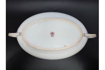 大倉陶園(OKURA、OAC)　オールド大倉　ゴールドライン　優美なフォルムのチュリーン(チューリン、ポット、ふかひれ皿、トンキ、蓋物、深皿、金彩)(R-081306)