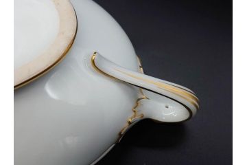 大倉陶園(OKURA、OAC)　オールド大倉　ゴールドライン　優美なフォルムのチュリーン(チューリン、ポット、ふかひれ皿、トンキ、蓋物、深皿、金彩)(R-081306)