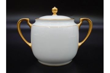 大倉陶園(OKURA、OAC)　オールド大倉　ゴールドライン　ティーカップ&ソーサー　食卓に上品な雰囲気を与えるシュガーポット&クリーマー&C&Sセット(ミルクポット、ミルクジャー、金彩、ボウル、ボンボン入れ)(R-081307)