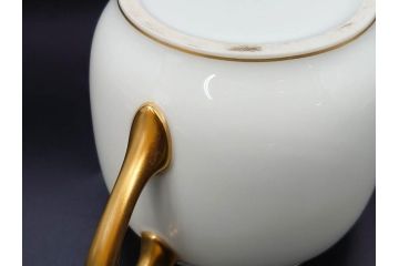 大倉陶園(OKURA、OAC)　オールド大倉　ゴールドライン　ティーカップ&ソーサー　食卓に上品な雰囲気を与えるシュガーポット&クリーマー&C&Sセット(ミルクポット、ミルクジャー、金彩、ボウル、ボンボン入れ)(R-081307)
