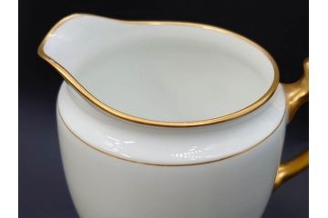大倉陶園(OKURA、OAC)　オールド大倉　ゴールドライン　ティーカップ&ソーサー　食卓に上品な雰囲気を与えるシュガーポット&クリーマー&C&Sセット(ミルクポット、ミルクジャー、金彩、ボウル、ボンボン入れ)(R-081307)