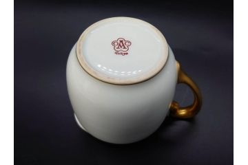 大倉陶園(OKURA、OAC)　オールド大倉　ゴールドライン　ティーカップ&ソーサー　食卓に上品な雰囲気を与えるシュガーポット&クリーマー&C&Sセット(ミルクポット、ミルクジャー、金彩、ボウル、ボンボン入れ)(R-081307)