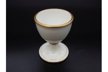 大倉陶園(OKURA、OAC)　オールド大倉　ゴールドライン　高級感のあるエッグスタンド6客セット(金彩、エッグカップ、洋食器、白磁)(R-081308)