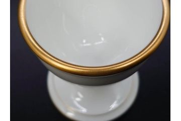 大倉陶園(OKURA、OAC)　オールド大倉　ゴールドライン　高級感のあるエッグスタンド6客セット(金彩、エッグカップ、洋食器、白磁)(R-081308)