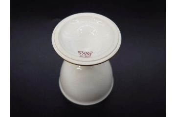 大倉陶園(OKURA、OAC)　オールド大倉　ゴールドライン　高級感のあるエッグスタンド6客セット(金彩、エッグカップ、洋食器、白磁)(R-081308)