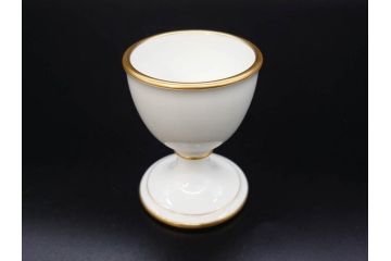 大倉陶園(OKURA、OAC)　オールド大倉　ゴールドライン　高級感のあるエッグスタンド6客セット(金彩、エッグカップ、洋食器、白磁)(R-081308)