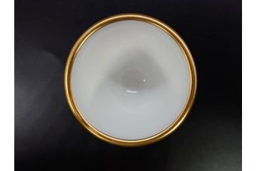 大倉陶園(OKURA、OAC)　オールド大倉　ゴールドライン　高級感のあるエッグスタンド6客セット(金彩、エッグカップ、洋食器、白磁)(R-081308)