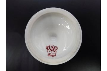 大倉陶園(OKURA、OAC)　オールド大倉　ゴールドライン　高級感のあるエッグスタンド6客セット(金彩、エッグカップ、洋食器、白磁)(R-081308)