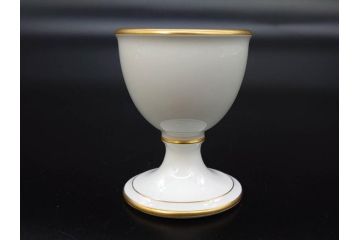 大倉陶園(OKURA、OAC)　オールド大倉　ゴールドライン　高級感のあるエッグスタンド6客セット(金彩、エッグカップ、洋食器、白磁)(R-081308)