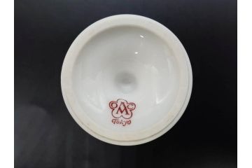 大倉陶園(OKURA、OAC)　オールド大倉　ゴールドライン　高級感のあるエッグスタンド6客セット(金彩、エッグカップ、洋食器、白磁)(R-081308)