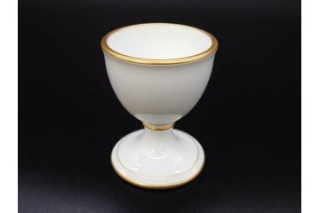 大倉陶園(OKURA、OAC)　オールド大倉　ゴールドライン　高級感のあるエッグスタンド6客セット(金彩、エッグカップ、洋食器、白磁)(R-081308)