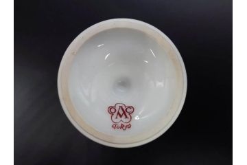 大倉陶園(OKURA、OAC)　オールド大倉　ゴールドライン　高級感のあるエッグスタンド6客セット(金彩、エッグカップ、洋食器、白磁)(R-081308)