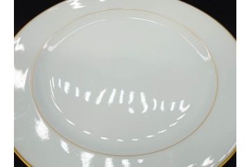 大倉陶園(OKURA、OAC)　オールド大倉　ゴールドライン　上品な雰囲気が魅力のプレート3枚セット(金彩、白磁、洋食器、中皿)(R-081309)