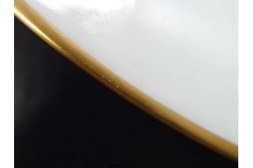 大倉陶園(OKURA、OAC)　オールド大倉　ゴールドライン　上品な雰囲気が魅力のプレート3枚セット(金彩、白磁、洋食器、中皿)(R-081309)