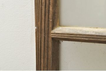 アンティーク建具　レトロな空間作りにおすすめなガラス窓2枚セット(引き戸、ガラス戸)(R-081310)