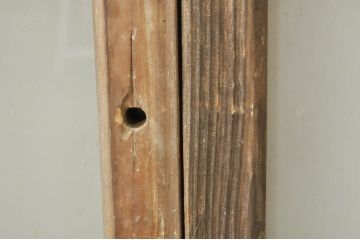 アンティーク建具　レトロな空間作りにおすすめなガラス窓2枚セット(引き戸、ガラス戸)(R-081310)