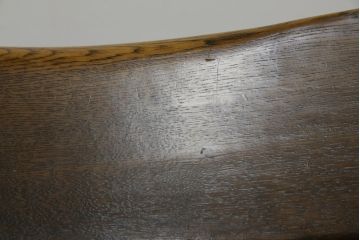 中古　ナラ材　柏木工(KASHIWA)　WILDERNESS(ウィルダネス)　木の温かみある風合いが魅力的なダイニングチェア(板座チェア、イス、椅子)(R-081311)