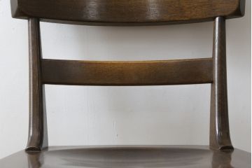 中古　ナラ材　柏木工(KASHIWA)　WILDERNESS(ウィルダネス)　木の温かみある風合いが魅力的なダイニングチェア(板座チェア、イス、椅子)(R-081311)