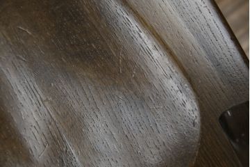 中古　ナラ材　柏木工(KASHIWA)　WILDERNESS(ウィルダネス)　木の温かみある風合いが魅力的なダイニングチェア(板座チェア、イス、椅子)(R-081311)