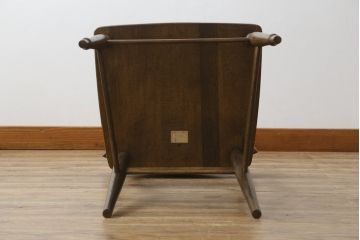 中古　ナラ材　柏木工(KASHIWA)　WILDERNESS(ウィルダネス)　木の温かみある風合いが魅力的なダイニングチェア(板座チェア、イス、椅子)(R-081311)