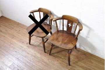 和製ビンテージ　飛騨家具　WINDS太平　木の温もりあふれるチェア(板座チェア、ダイニングチェア、ヴィンテージ)(R-081312)