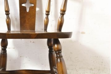 和製ビンテージ　飛騨家具　WINDS太平　木の温もりあふれるチェア(板座チェア、ダイニングチェア、ヴィンテージ)(R-081312)